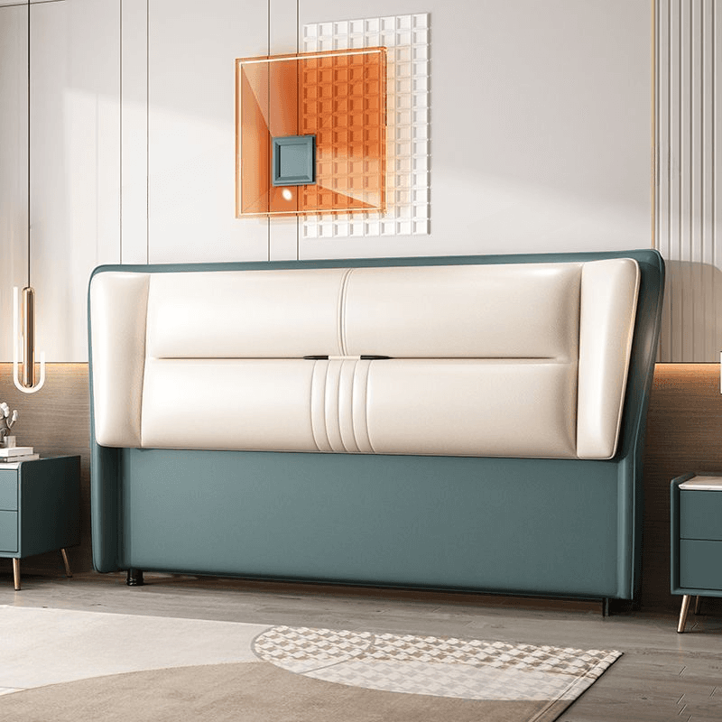 No Distressing Standard（36-55“） Free-standing Standard Full(54"W x 75"L) Rectangle Wingback Headboard, Wood Frame and Sponge Filing Included