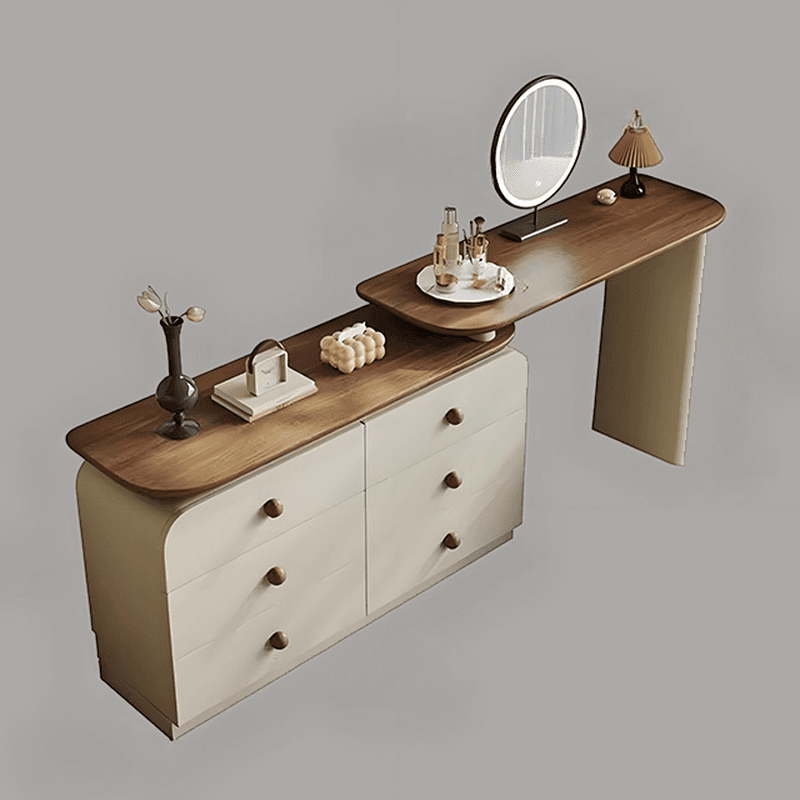 Modish Large Vanity Set/Makeup Vanity with Laminate Table Top, White Finish, 3 Drawers, Mirror Lights, and Scalable Design - image 13