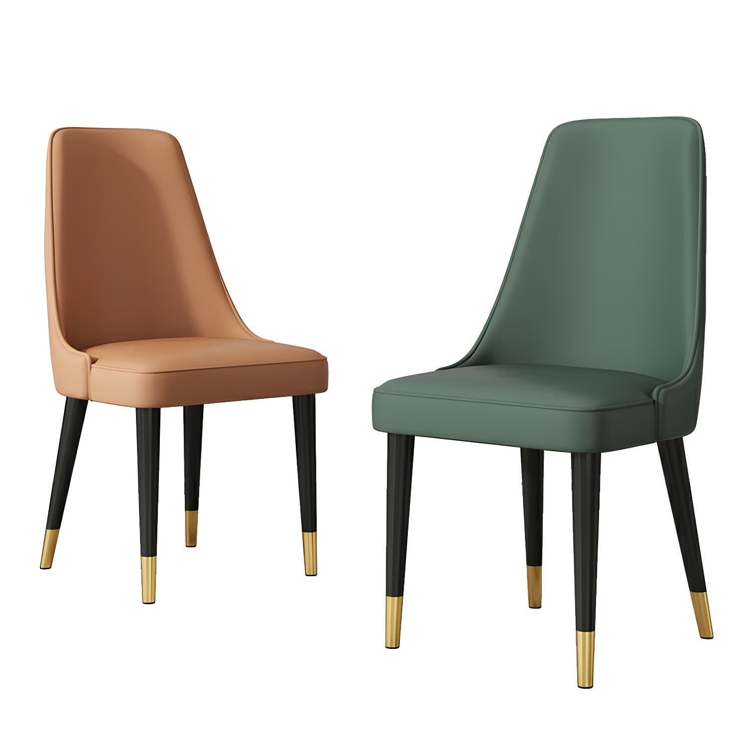Mid-Century Modern Armless Faux Leather Kitchen and Dining Side Chair in Parsons Style - image 18