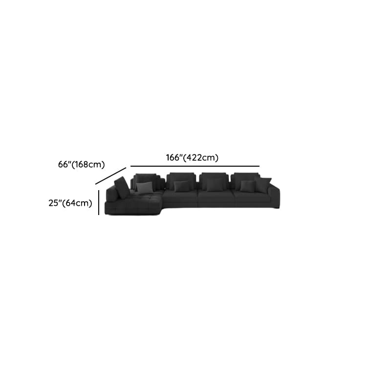 L-Shape Corner Sectional in Dark with Button-tufted Upholstery - image 15