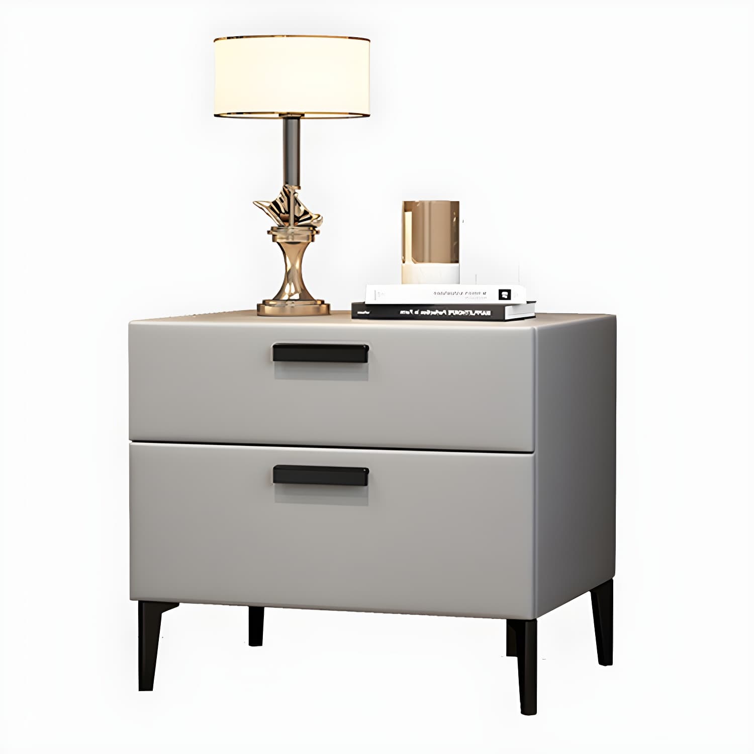 Modern Night Table Solid Wood Accent Table Nightstand with 2 Drawers - image 14