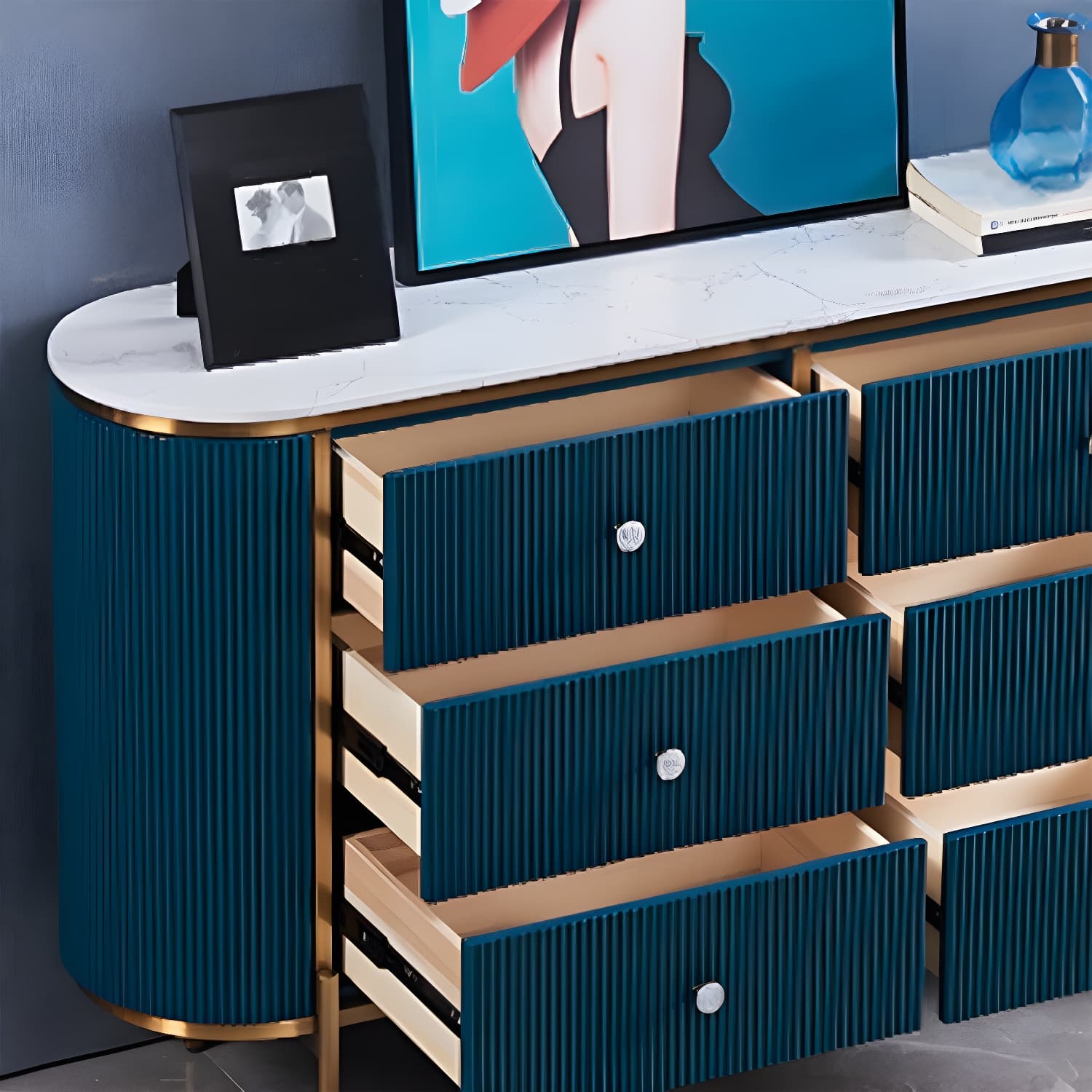 Wood Sideboard Contemporary Style Side Board for Dining Room - image 14