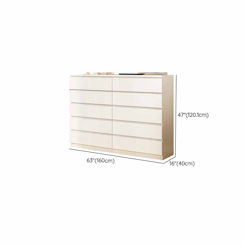 White Simple Manufactured Wood Console Dresser/Bachelor Chest/Lingerie Chest with 10/5/8 Drawers in Horizontal/Vertical Orientation - image 17