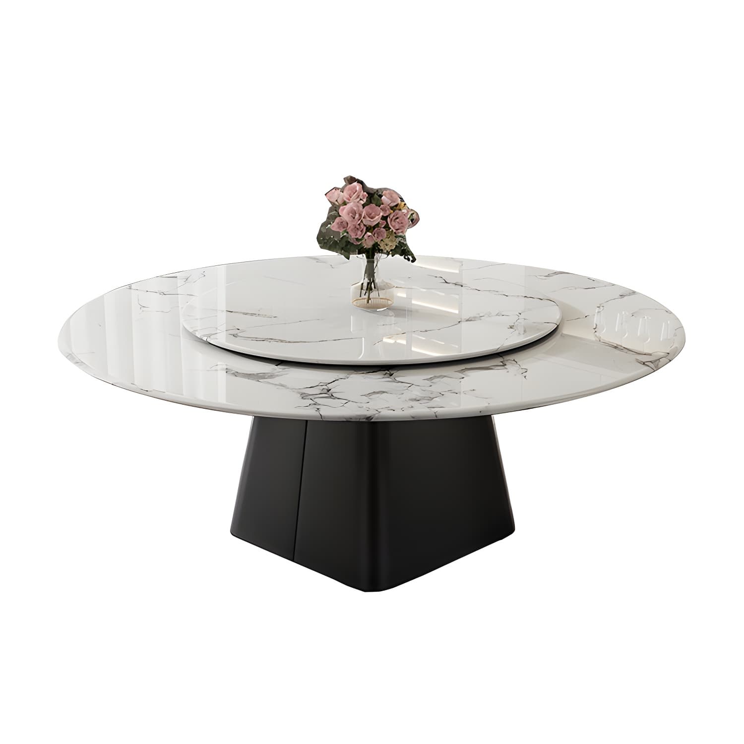 Modern 1/6/7/13 Pieces Furniture Round Stone Dining Set in White - image 5