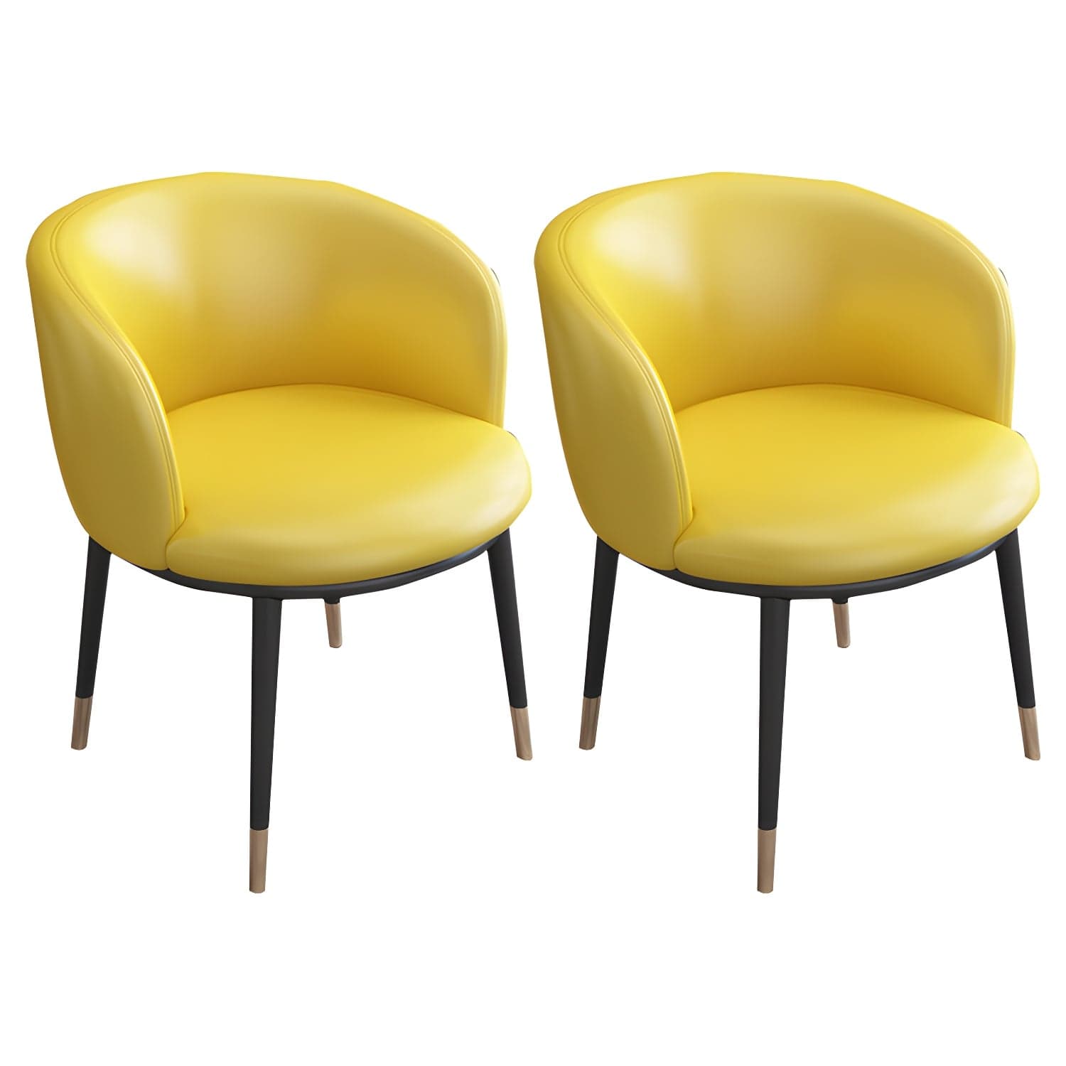 Faux Leather Contemporary Dining Chair with 4 Legs Matte Finish Solid Back Chair - image 15