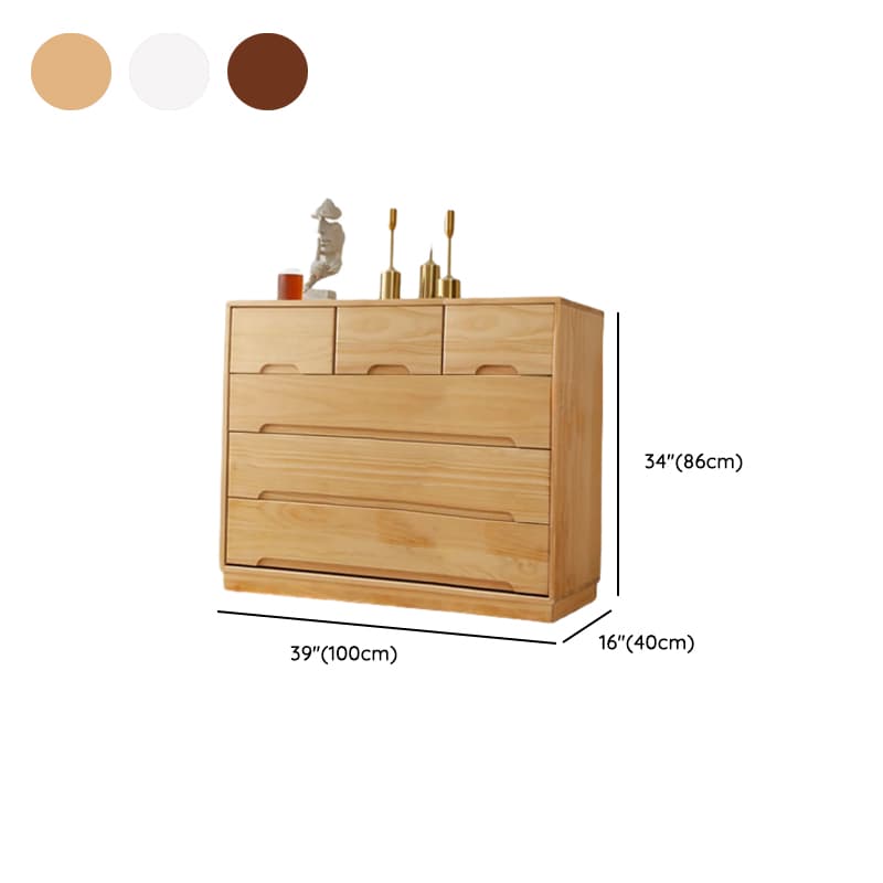 Modern Natural Wood Vertical Lingerie Chest with 6 Drawers/7 Drawers/5 Drawers - image 28
