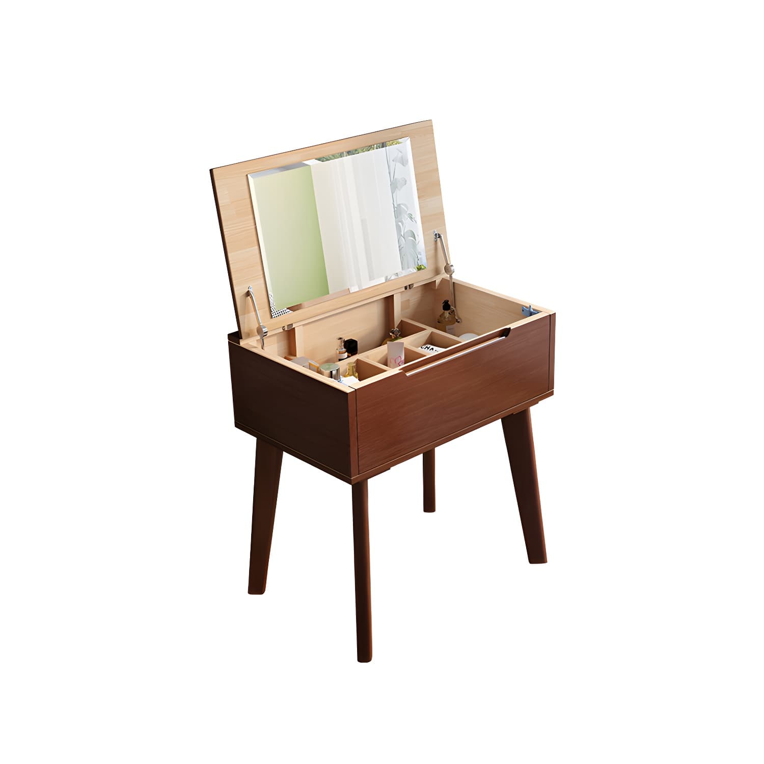Solid Wood Vanity Dressing Table Scandinavian Flip-Top Vanity Desk