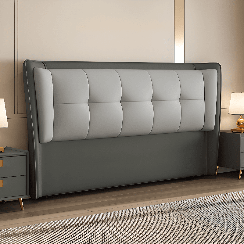 Art Deco Free-standing Standard Full(54"W x 75"L) Panel No Distressing With Legs in Wood/ Upholstery and Decorative-stitched - image 11