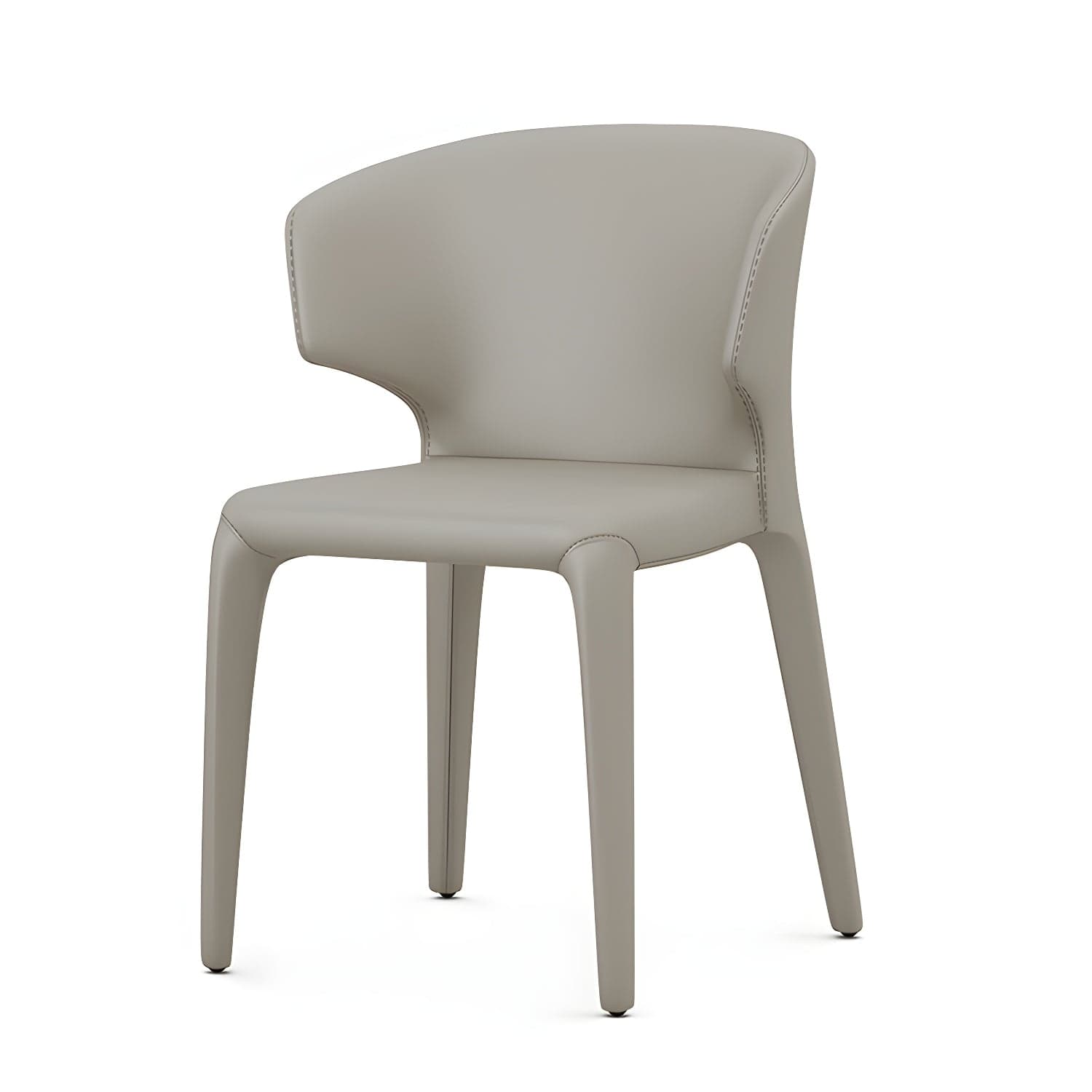 Designer Style Leather Arm Chair Wingback Matte Finish Single Dining Chair - image 9