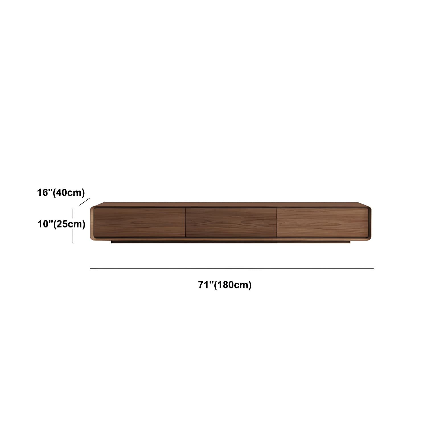 Nordic TV Cabinet Walnut Living Room Furniture Small Family TV Stand Console - image 10