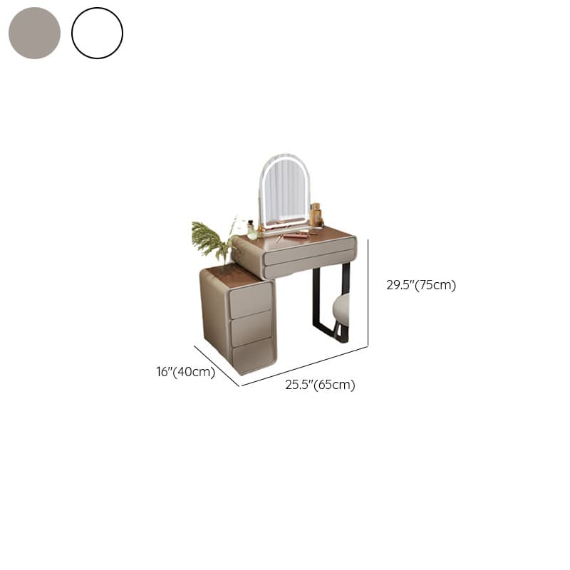 Art Deco Engineered Wood Small Standard Vanity Set with 5 Drawers - image 7