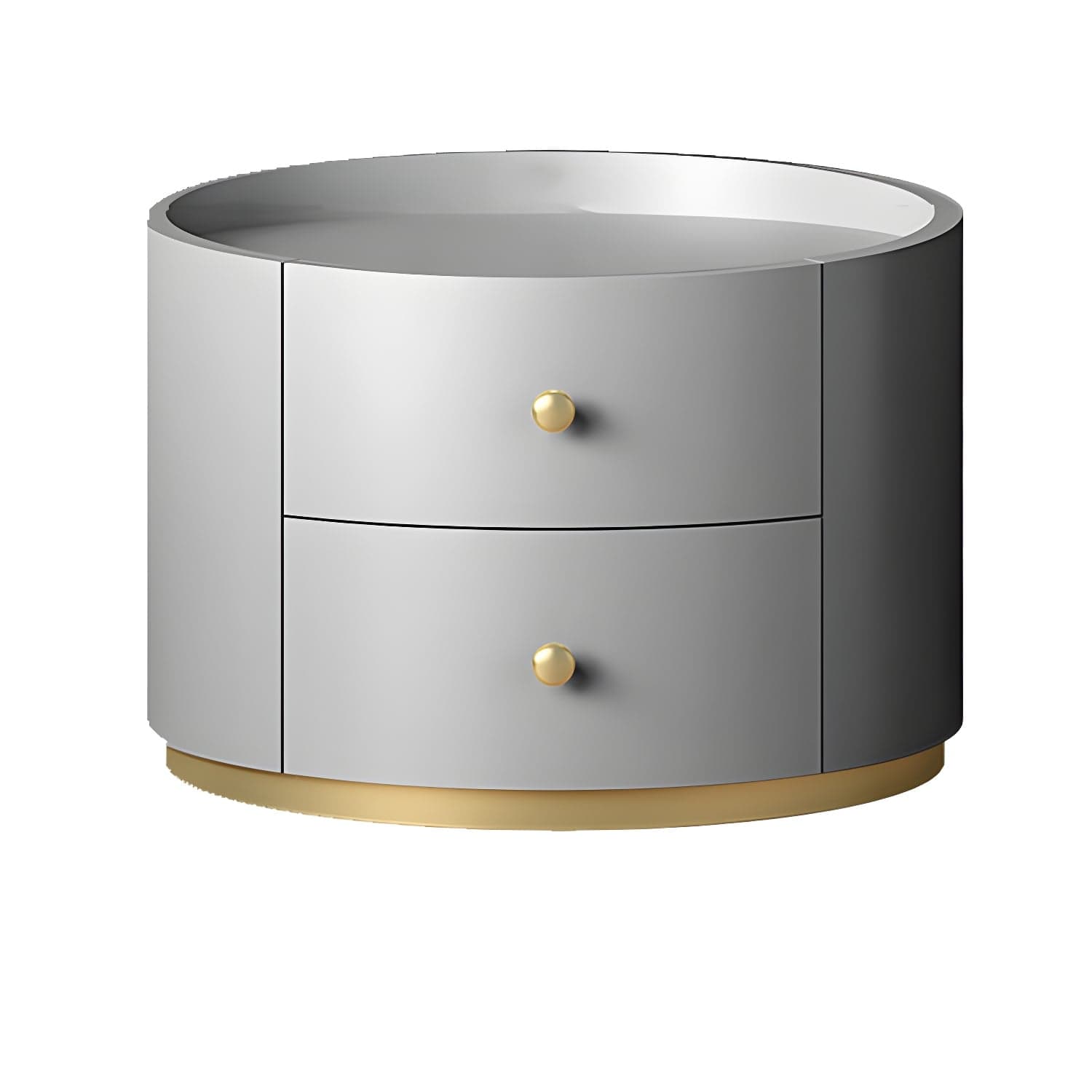 Glam Solid Wood Nightstand Drawer Storage 2 Drawer Night Table 16.9" Tall - image 3