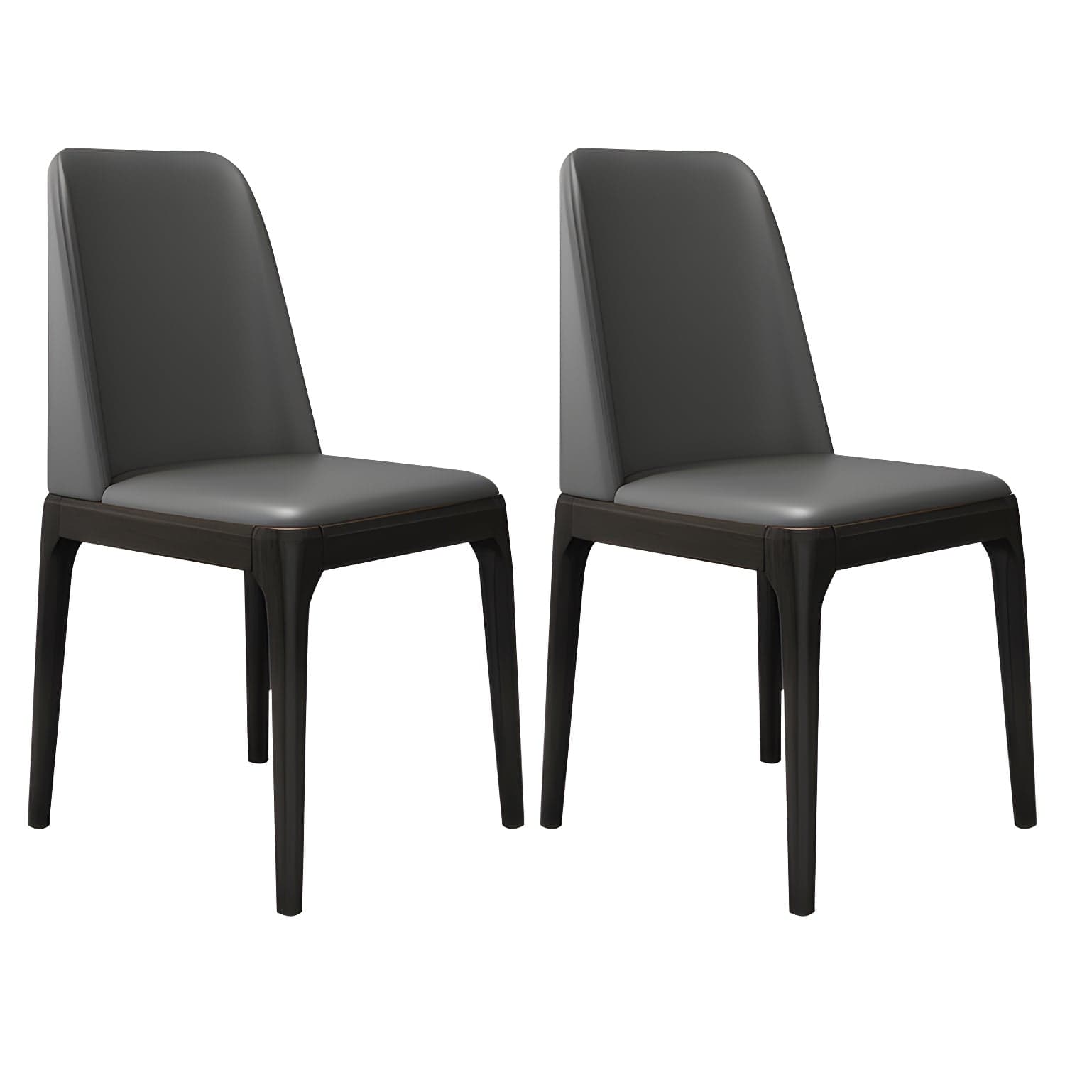 Scandinavian Home Side Chair Solid Back Wood Upholstered Dining Room Chair - image 7
