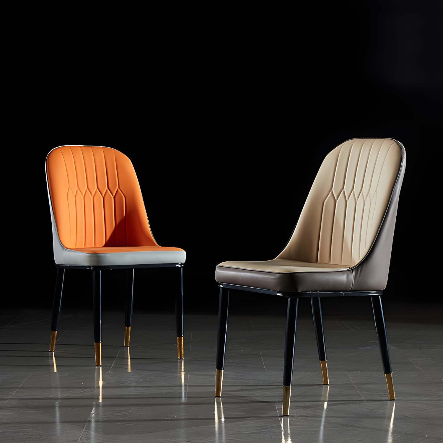 Nordic Style Kitchen Metal Dining Chair Dining Parsons Armless Side Chairs - image 11