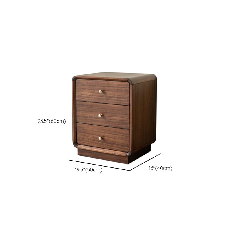 Cocoa Stylish Drawer Storage Nightstand with Walnut Countertop - image 10