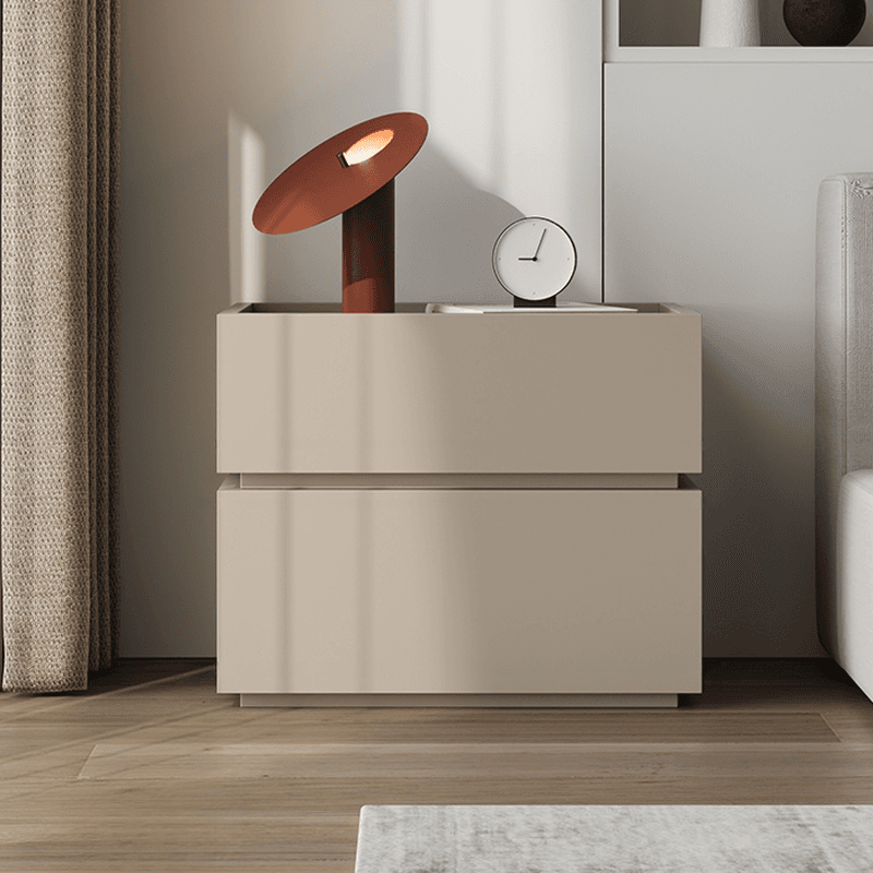 Organic Modern Nightstand With Drawer Organization Featuring 2 Drawers and Particle Board Wood Countertop - image 15
