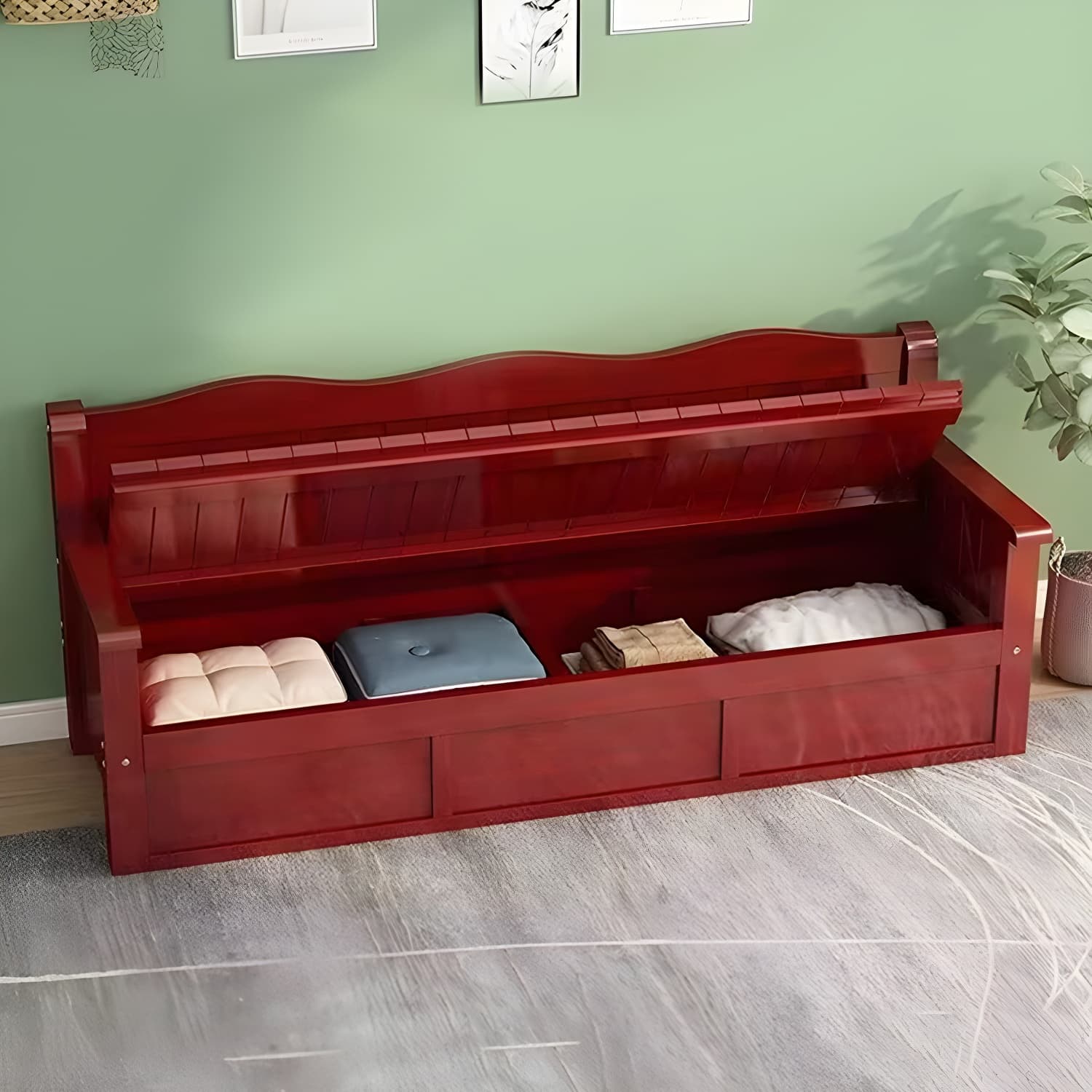 Gray Cotton and Linen Modern Sofa with Storage and Foam Cushioning - image 11
