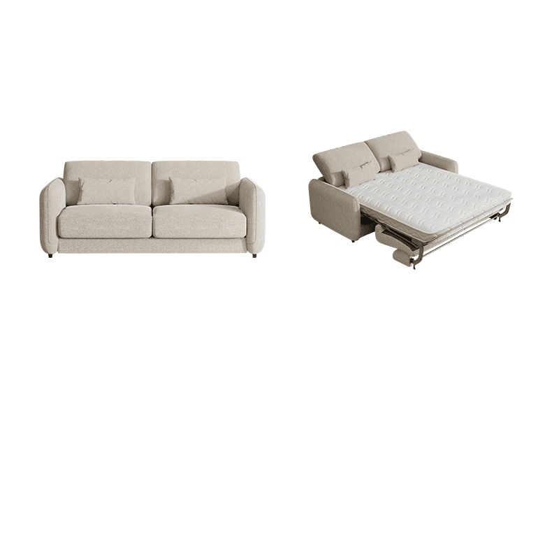 Modish Solid Color Scratch-durable Standard Sofa/Loveseat in Light Gray/Mocha/Off-White for 2-seater - image 4