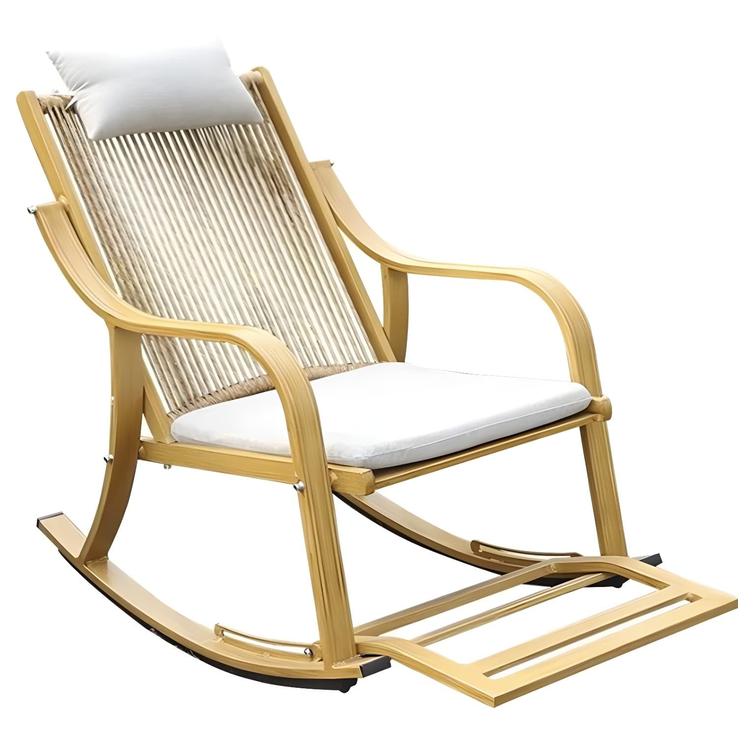 Modern Style Wood Rocking Chair Single Home Lounge Lazy Sofa Chair