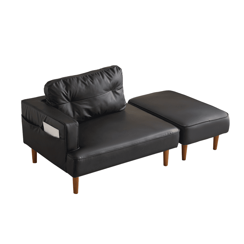 Contemporary Modern Solid Color Scratch-immune Standard Sofa/Loveseat/Single Sofa in Gray/Sage/Sepia for 2 People with Receptacle and Ottoman