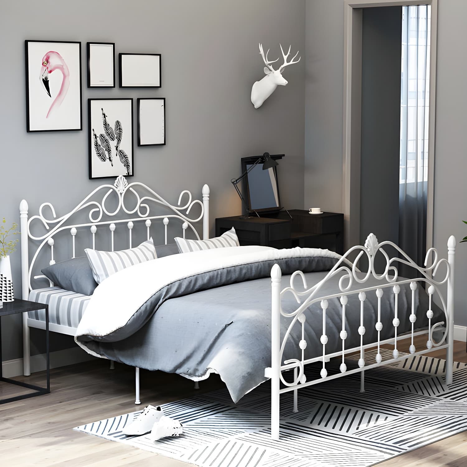 Industrial Style Standard Bed Iron Multiple Colors Excluding Storage Space - image 11