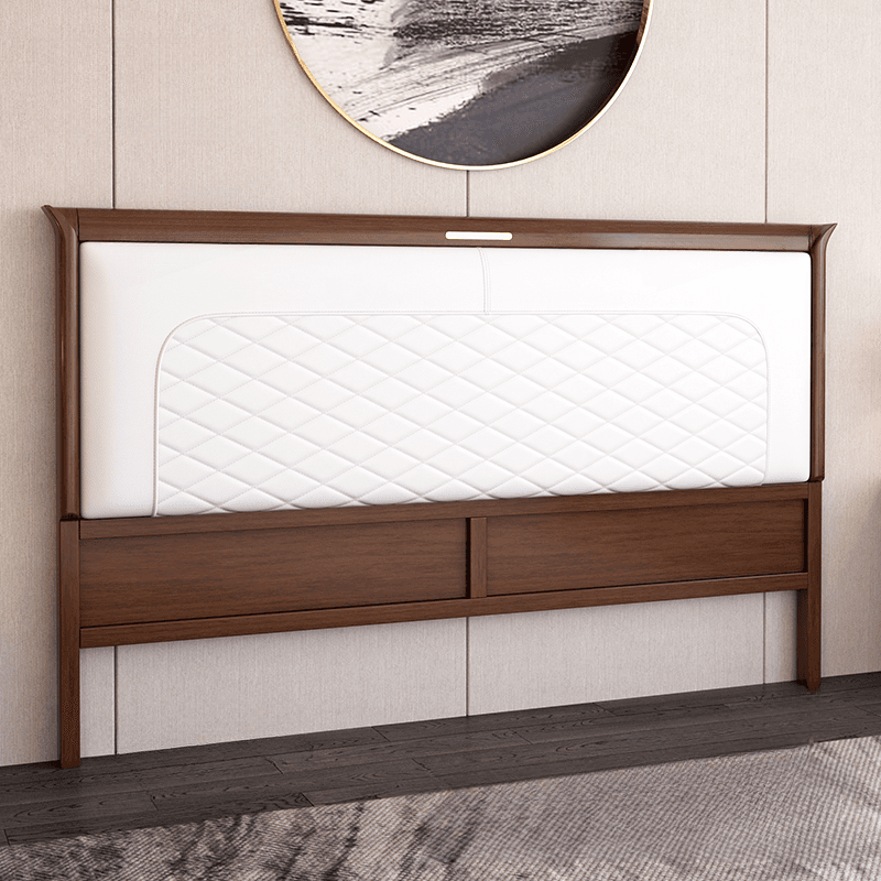 Modish No Distressing Rubberwood Panel Headboard with Rectangle Shape for King/Full/Queen Bed, Featuring Sponge Upholstery Fill and Standard Height - image 6
