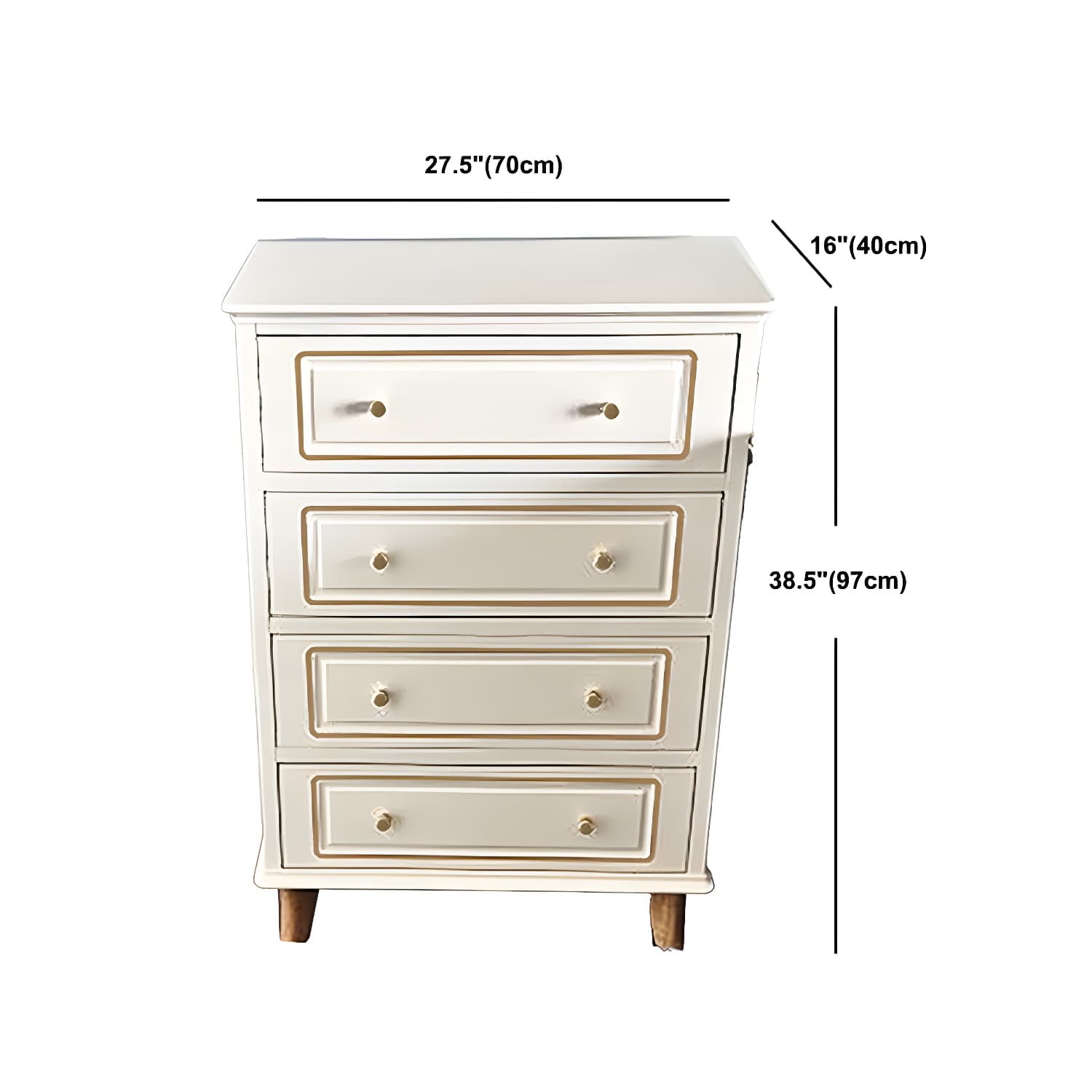 Contemporary Blue/ White Wooden Rectangle Accent Chest with Drawers - image 14