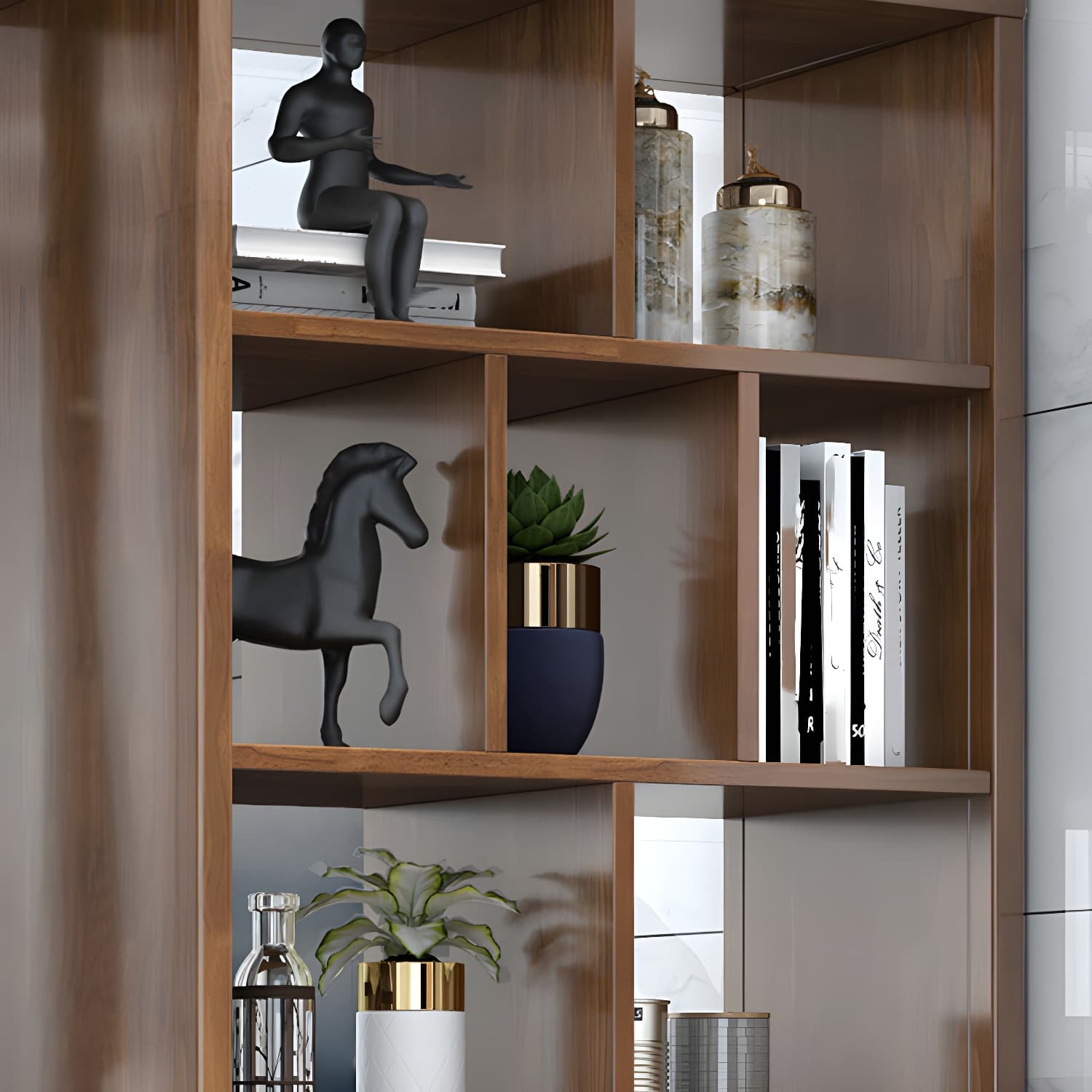 Solid Wood Modern Accent Cabinet with Doors and Drawers for Living Room - image 15