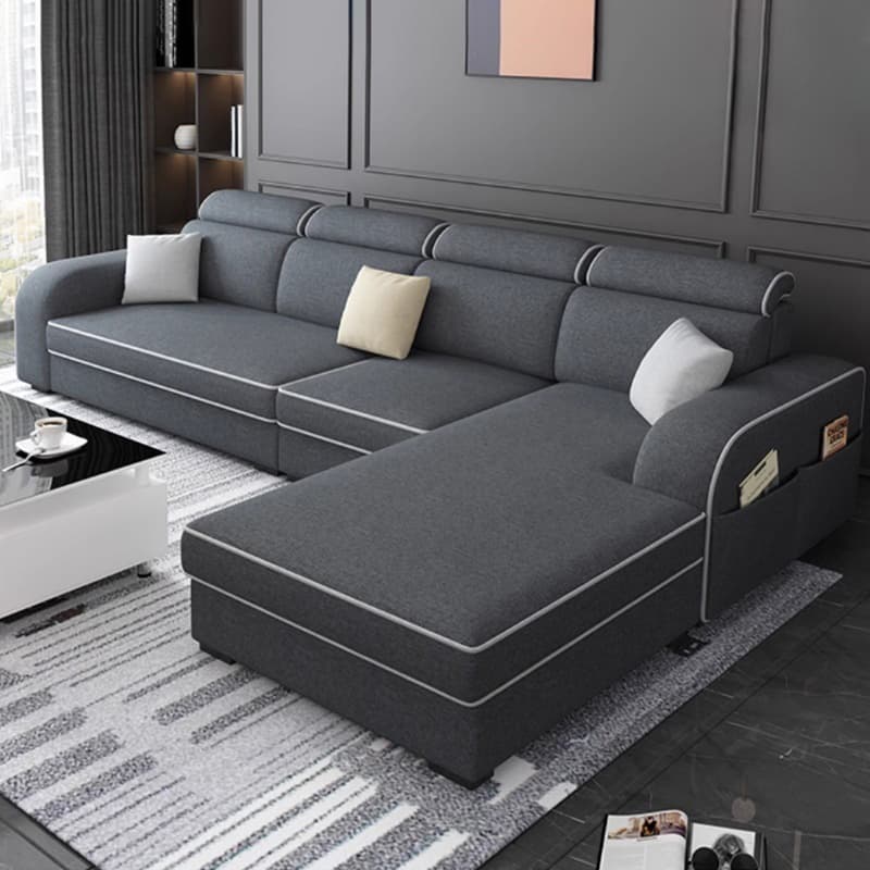 Square Arm Sectional Sofas with Adjustable Pillows and Storage - image 15
