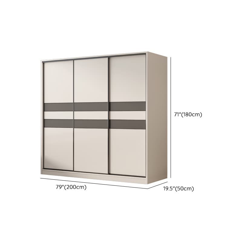 Chalk Nordic Timber Wardrobe with 3 Drawers, Self-supporting Design, Soft Close Door, and Clothing Rod - image 16