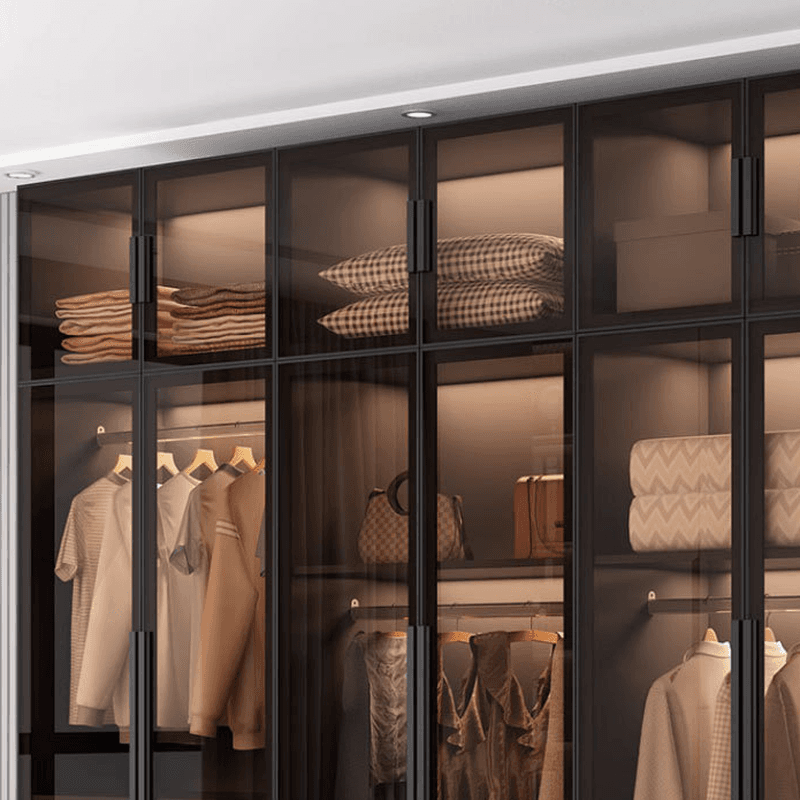 Storm Gray Minimalist Laminate Cabinet Armoire with Soft Close Drawer, Soft Close Door, Interior Shelves, and Clothing Rod - image 5