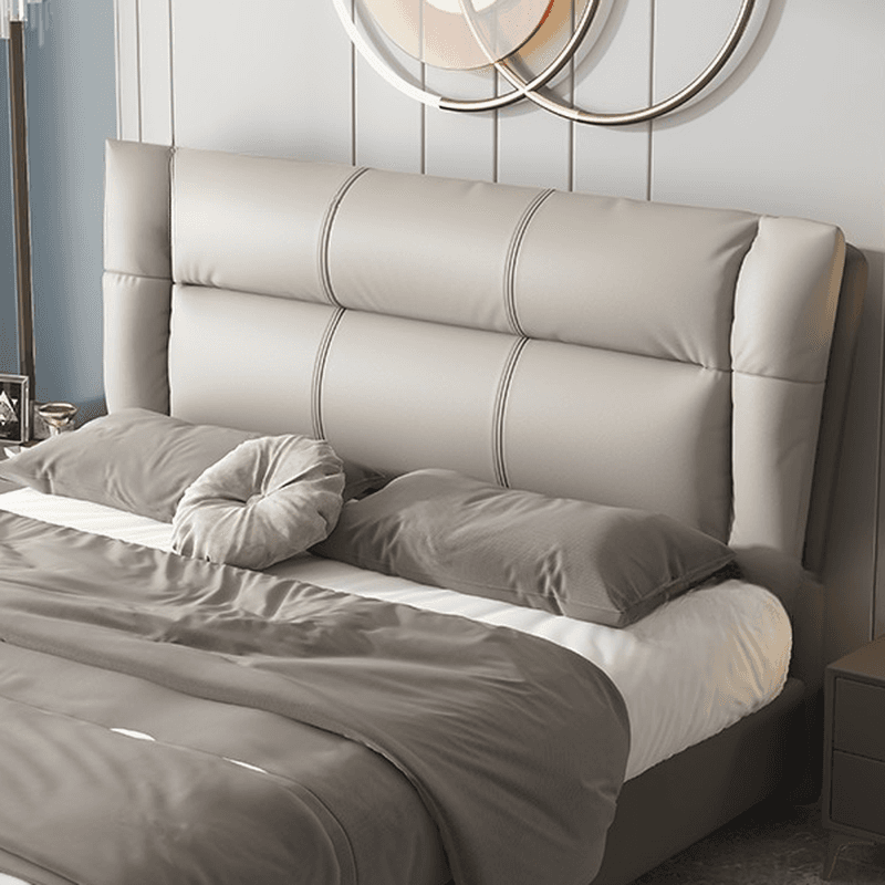 Simplistic Style Panel Headboard in Lumber with No Distressing, Rectangular Shape for King/Queen/Full XL Bed, Cotton Upholstery Fill, Standard Height - image 13