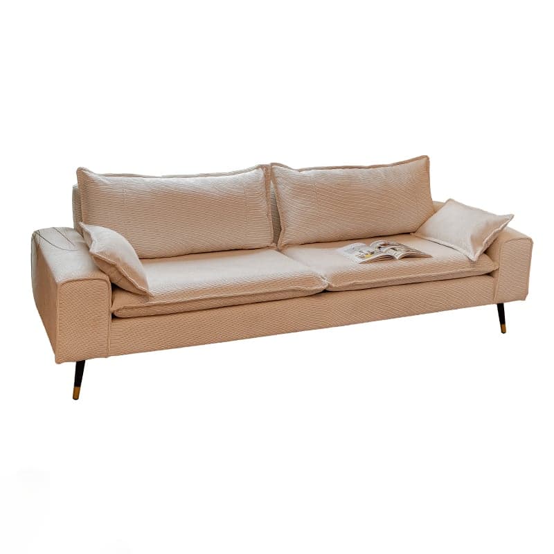 Modern Olive Green/Ink/Lemon Color Solid Color Leather/Corduroy Sofa Couch for Seats 4/Seats 3/Seats 2 - image 5