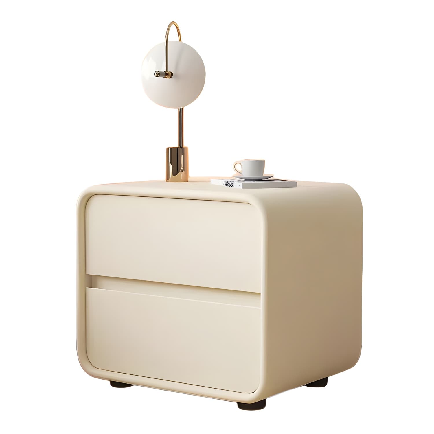 Contemporary Accent Table Nightstand Drawer Storage with 2 Drawers - image 17
