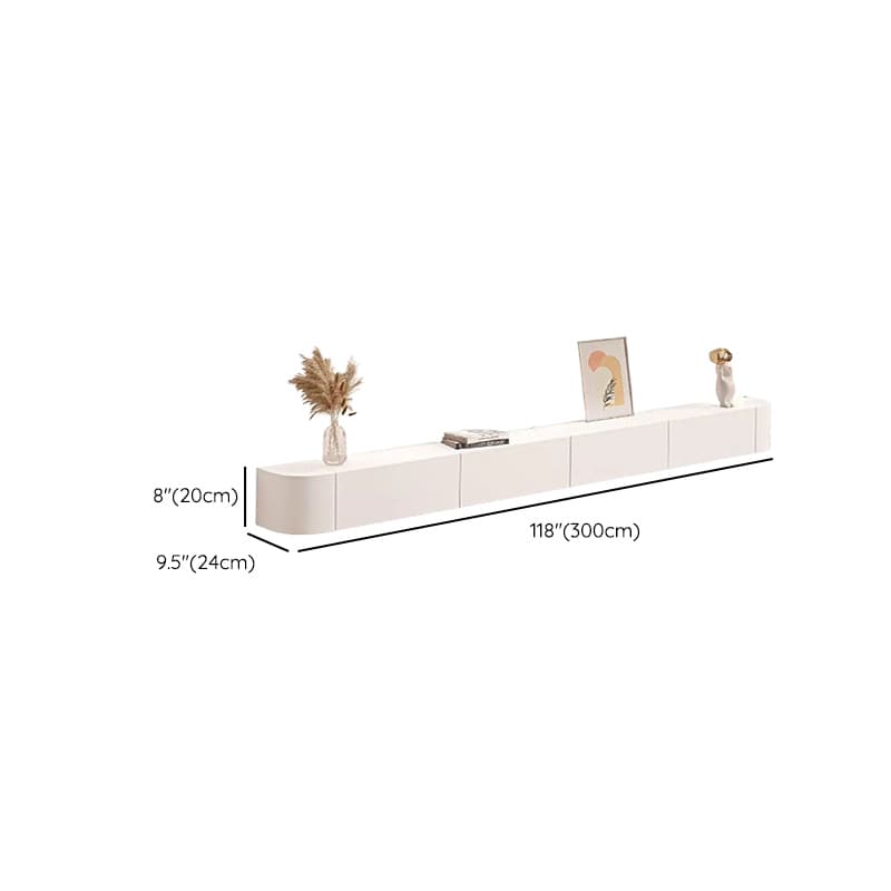 Wall Hanging Stone Countertop TV Stand for Parlor with 2 Doors - image 15