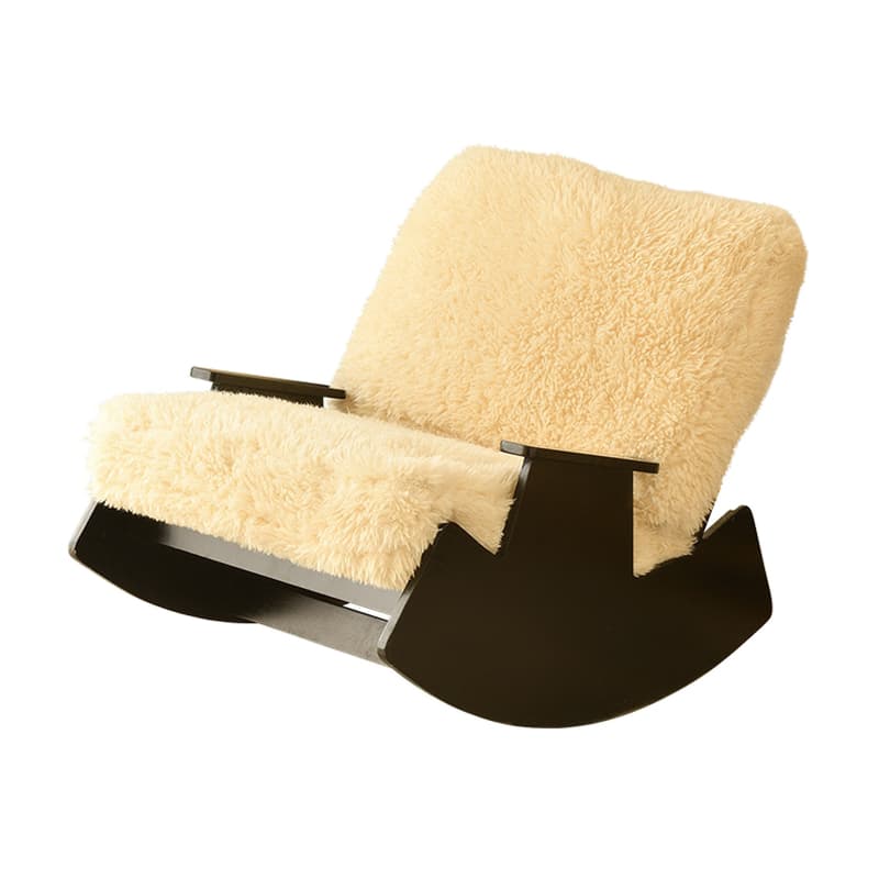 Dove Grey/Amber Color Modish Rocking Seat Upholstered and Scratch-proof Stationary with Spindle Back and Rear - image 9