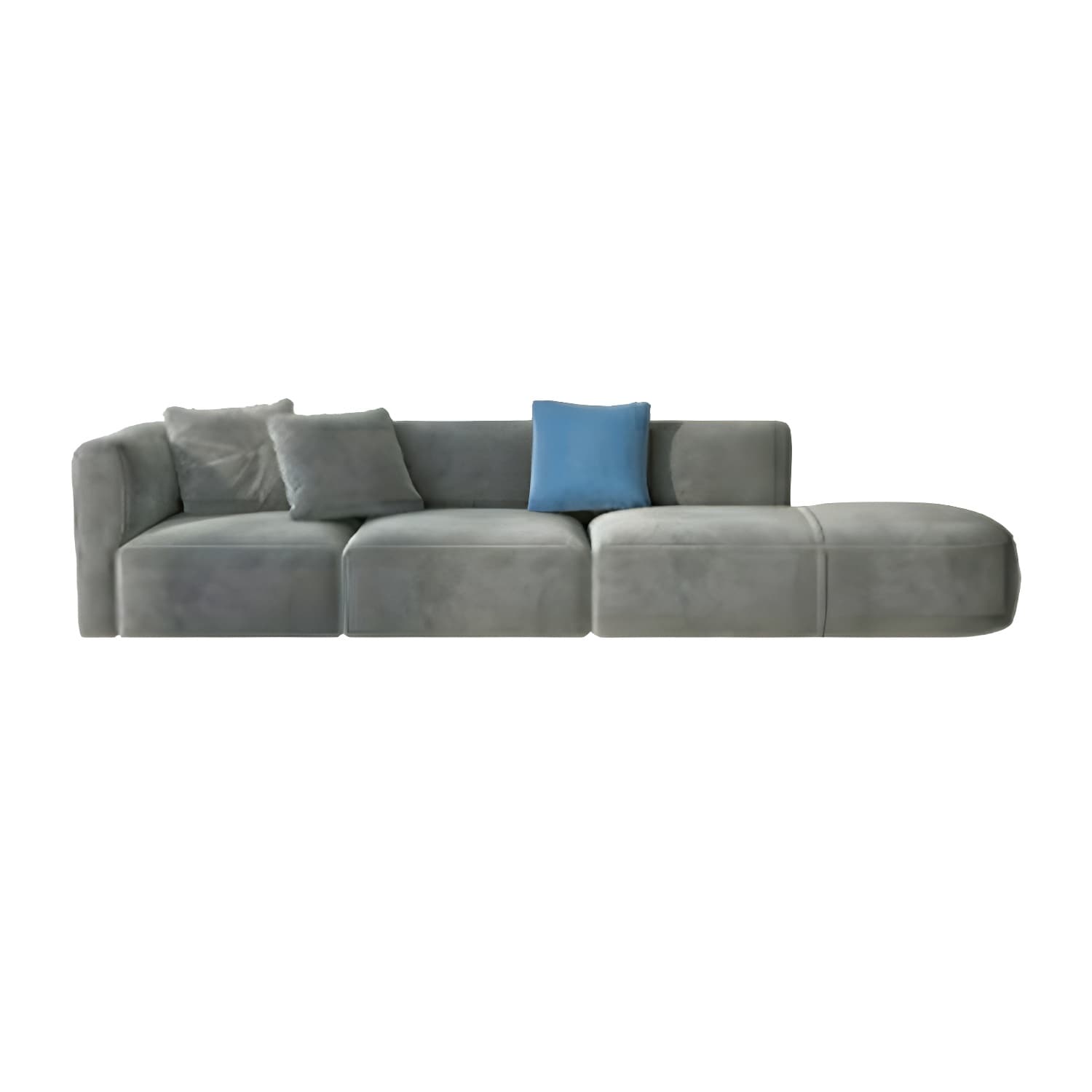 Flannel Upholstered Sectional Sofa in 2 Piece Set - Cozy, Stylish and Comfortable - image 11