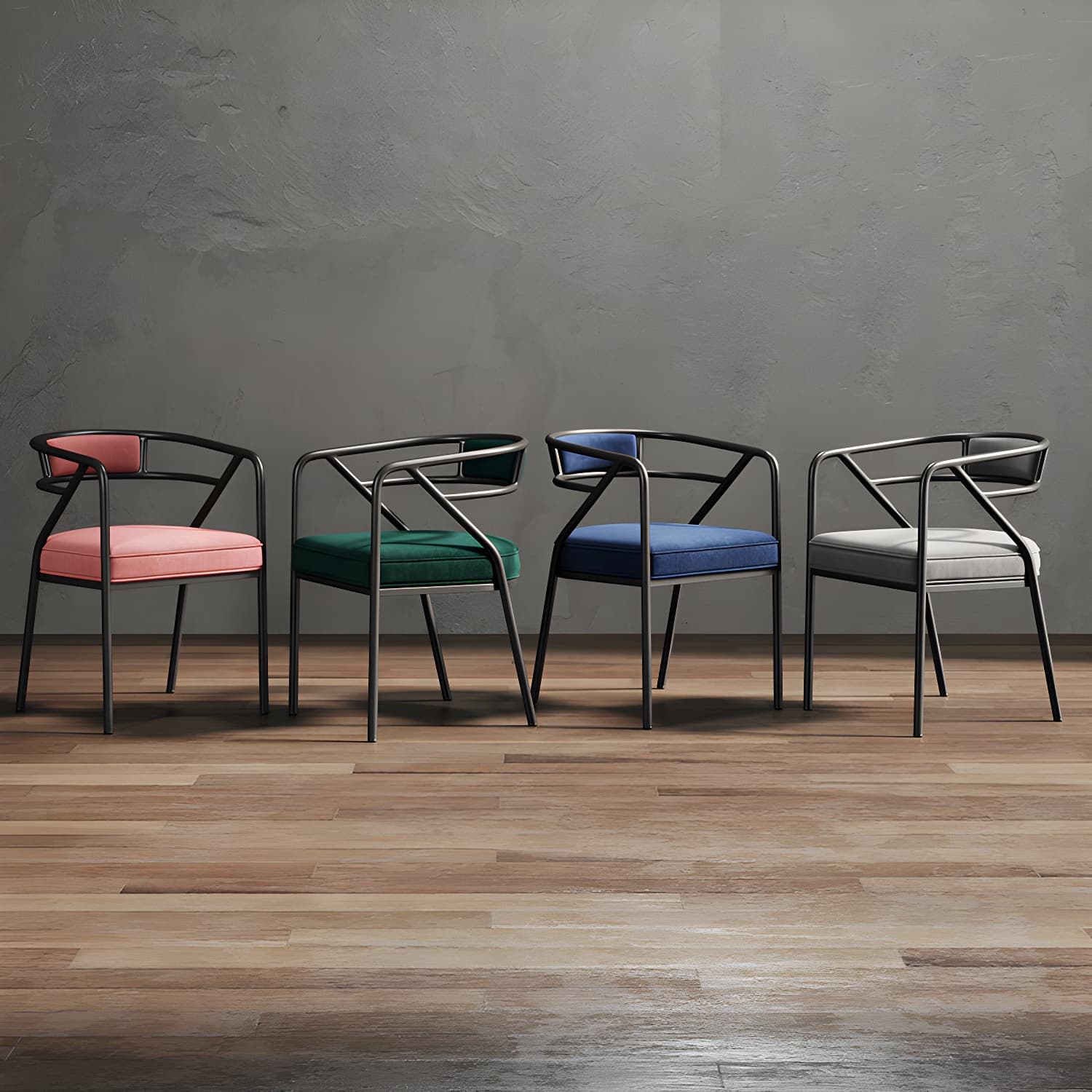Glam Dining Chair Open Back Upholstered Dining Side Chair with Metal Legs - image 27