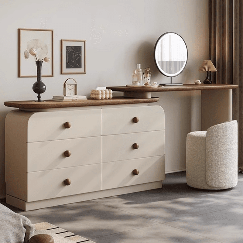 Modish Large Vanity Set/Makeup Vanity with Laminate Table Top, White Finish, 3 Drawers, Mirror Lights, and Scalable Design