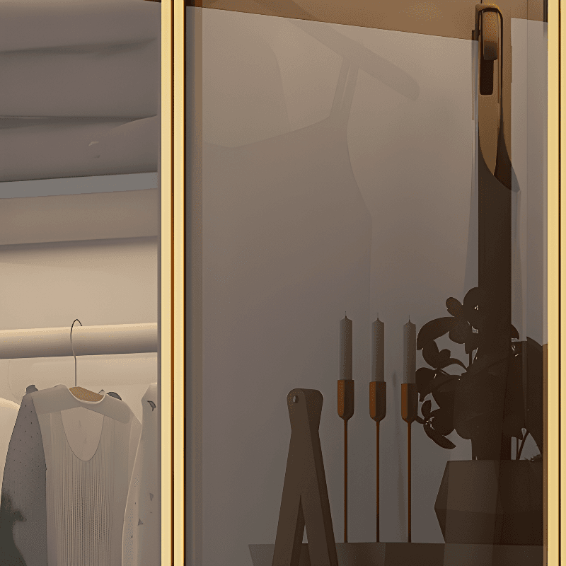 White Trendy Reclaimed Wood Almirah with Soft Close Drawer, Interior Shelves, and Hanging Rod - image 5