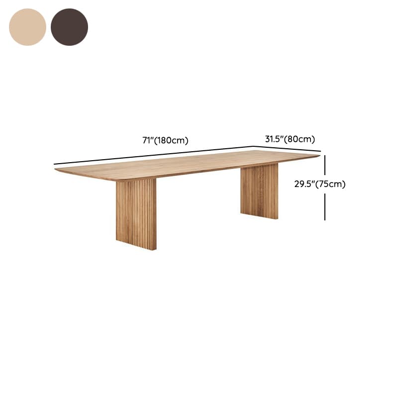 Modern Rectangle Wood Standard Table Height Dining Table , 8 Person/For 6/4 Person Fixed Table - image 15