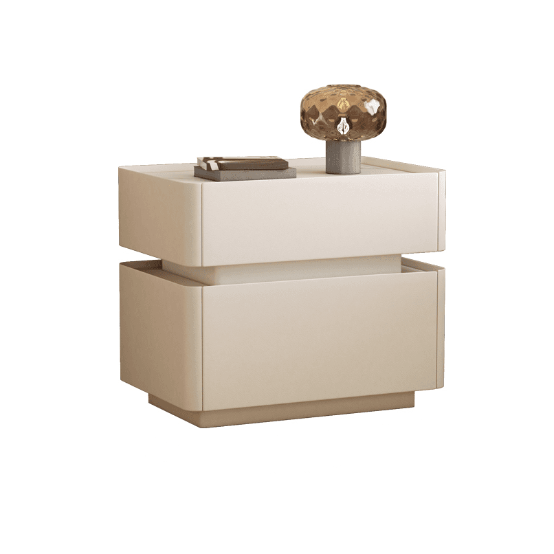 Trendy Drawer Storage Bedside Table with 2 Drawers and Pine Wood Countertop - image 10