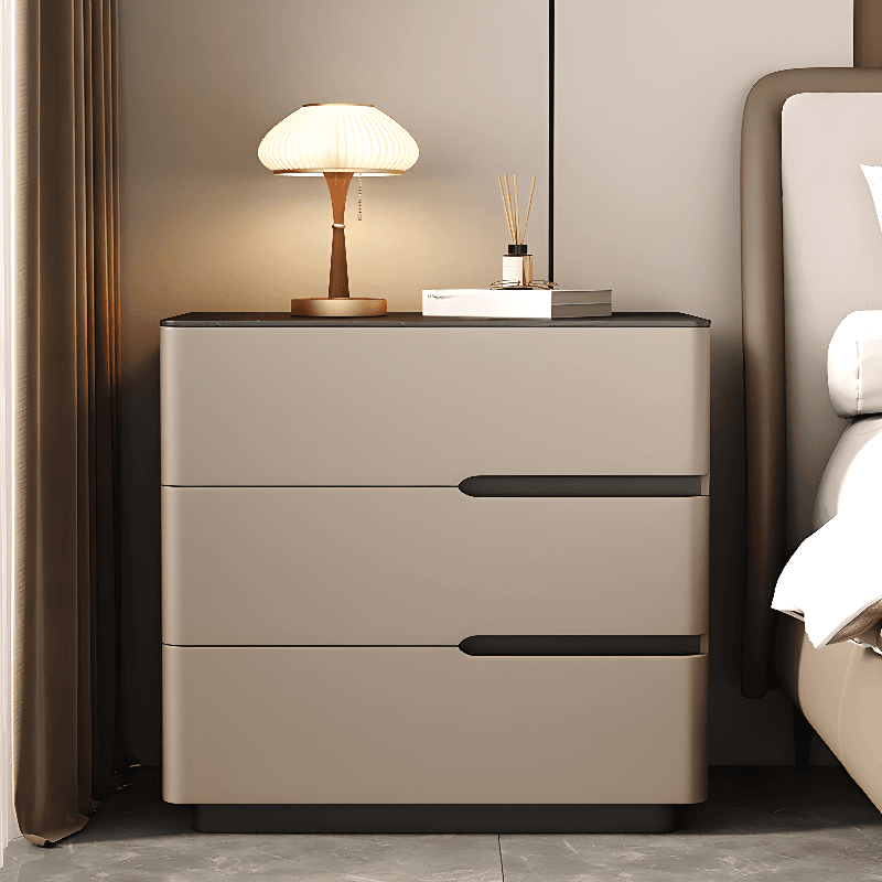 Organic Modern Nightstand With Drawer Organization Featuring Stone Countertop - image 10