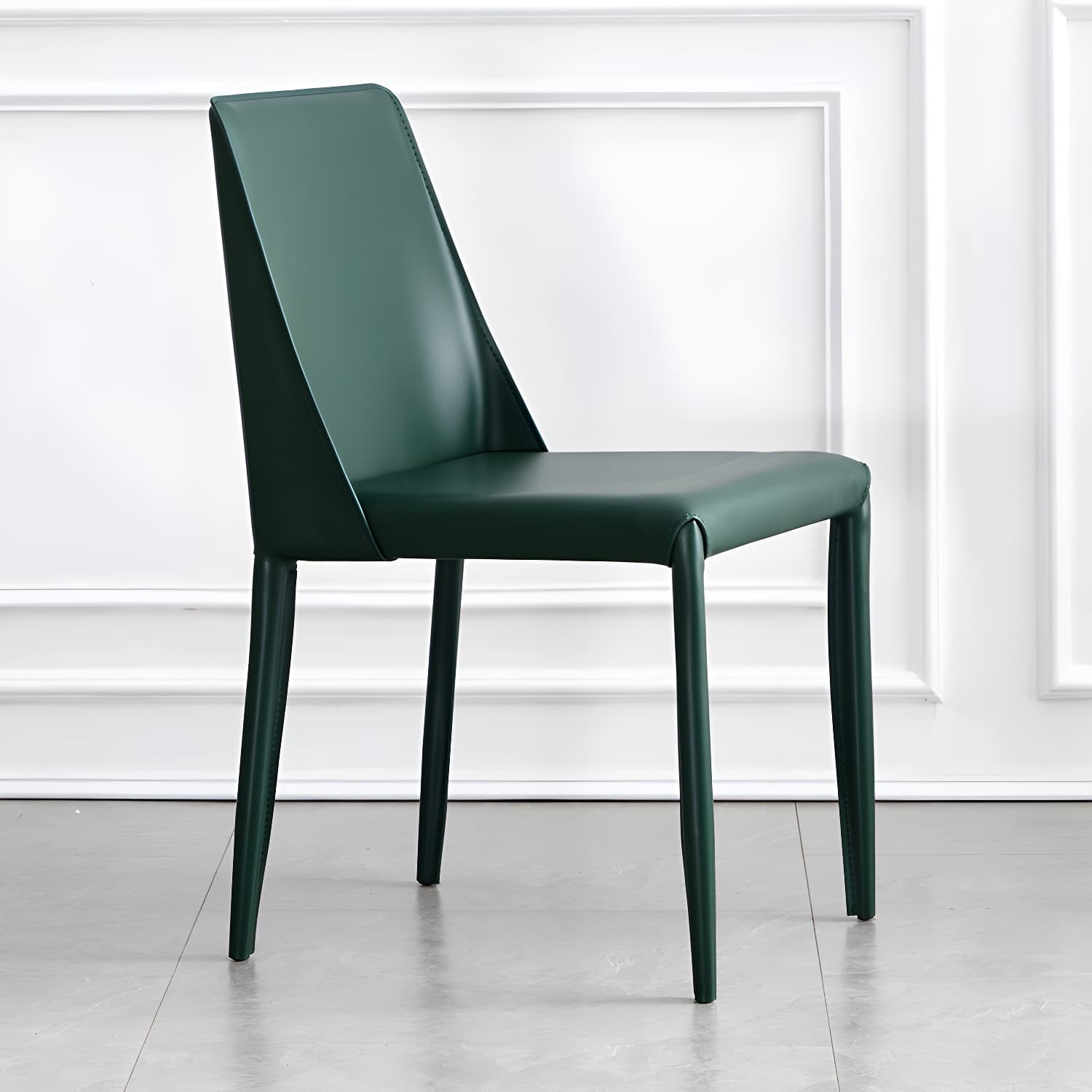 Modern Metal Dining Room Chairs Armless Leather Dining Chair for Restaurant