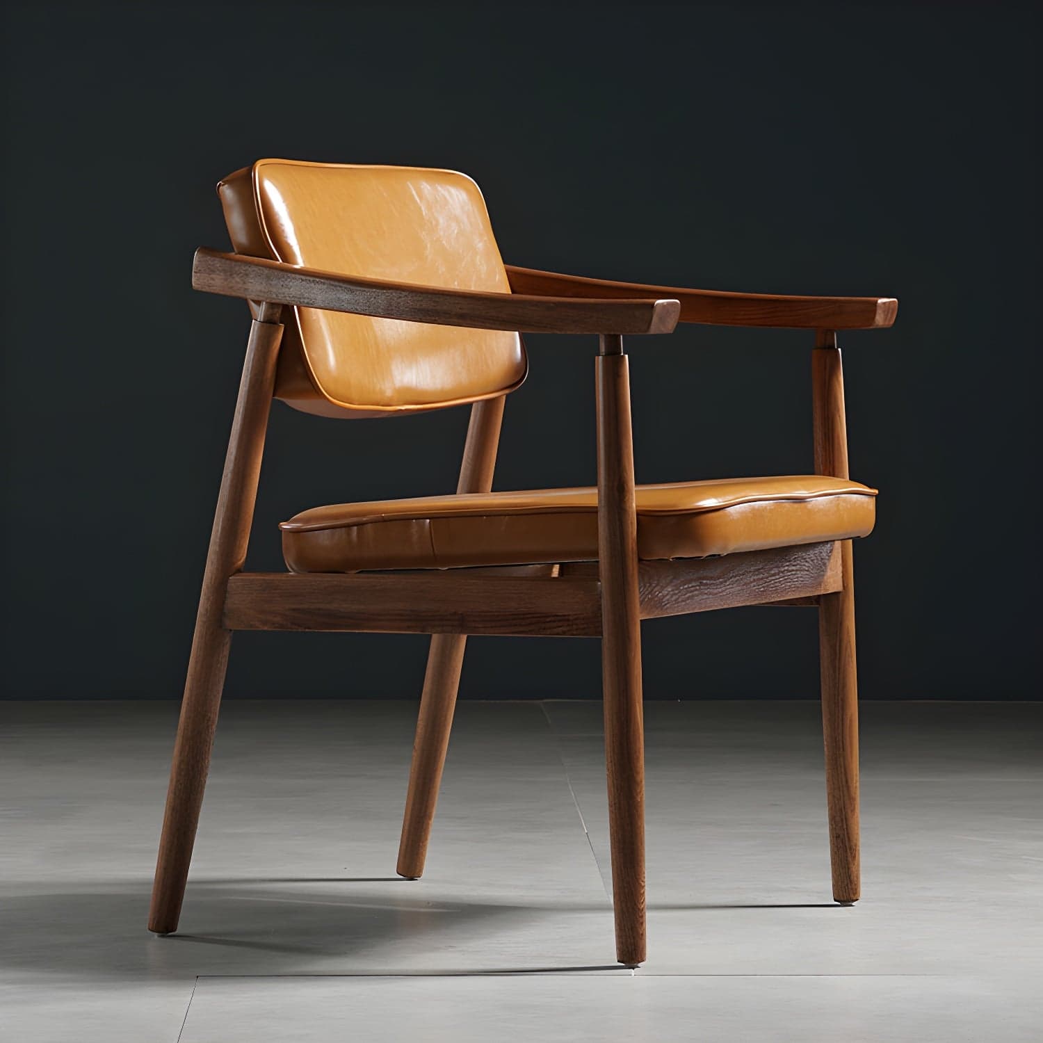 Traditional Style Dining Chairs Kitchen Arm Side Chairs with Wooden Legs - image 3