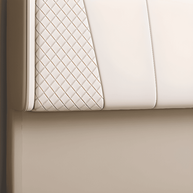 Trendy Panel Headboard in Natural Wood with No Distressing, Scooped Shape for Queen/Full Bed, Sponge Upholstery Fill, Standard Height - image 14