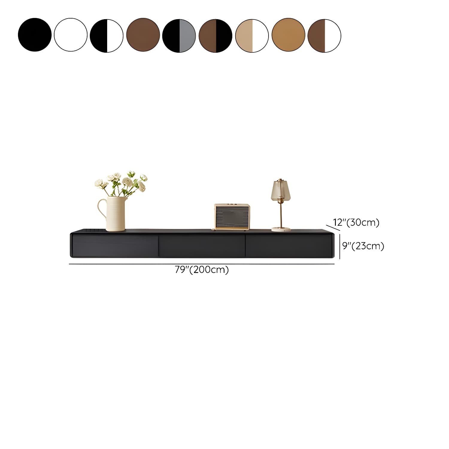Contemporary Wood Media Console TV Stand with Drawer and Door - image 26