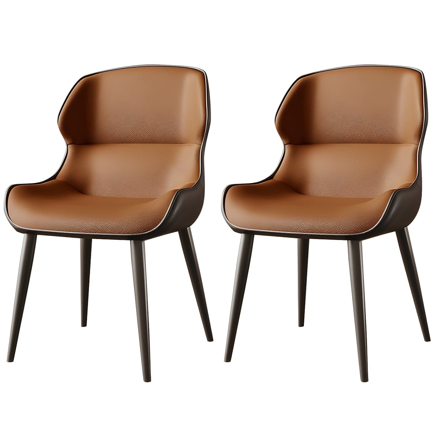 Brasserie Contemporary Faux Leather Dining Chair Parsons Chair in Matte Finish - image 4
