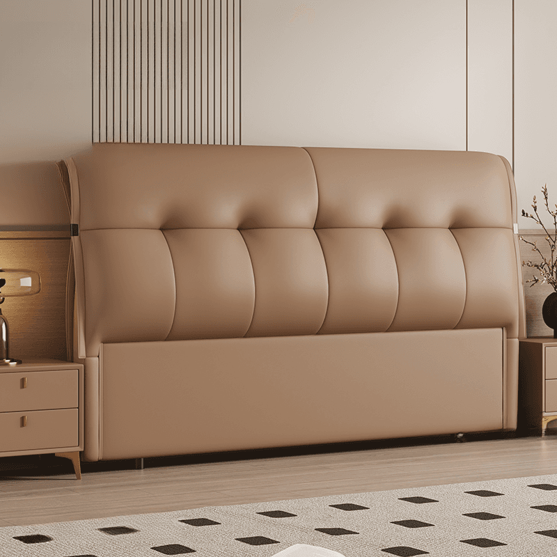 Simplistic Panel Headboard with No Distressing, Piled Tufted Rectangular Design for King/Queen/Full Bed, Sponge Upholstery Fill, Standard Height - image 6