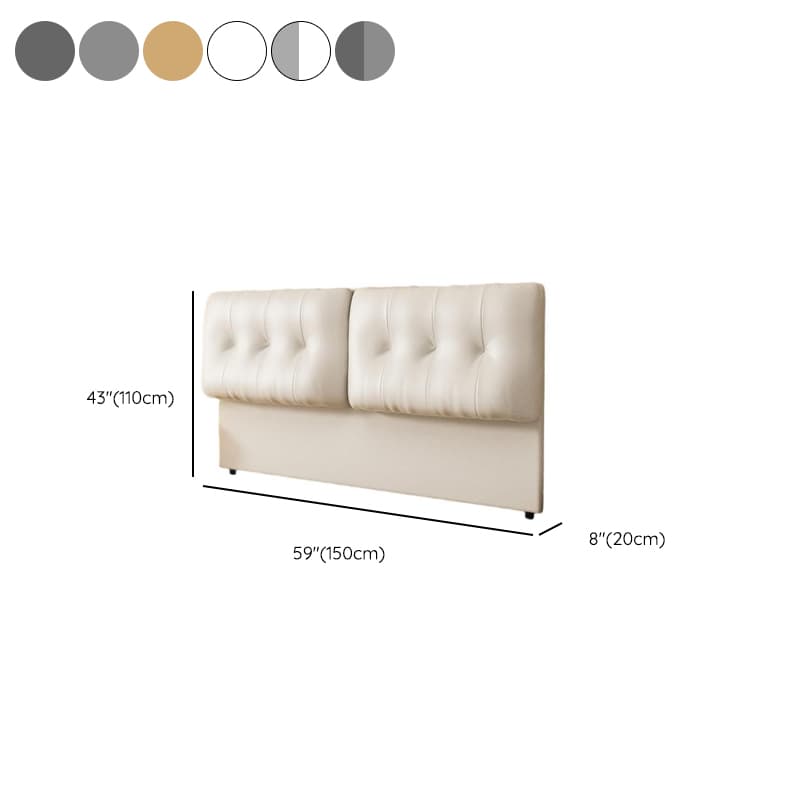 Simple No Distressing Queen(60"W x 80"L)/Full(54"W x 75"L)/Twin XL(38"W x 80"L) Standard（36-55“） Rectangular Decorative-stitched Panel Headboard with Cotton Filling - image 14